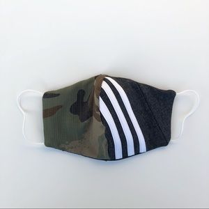 Adidas Camo Gray and White Three Stripe Mask
